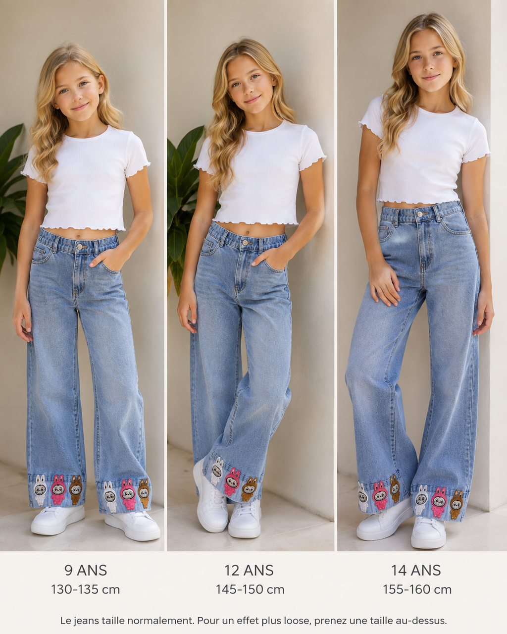 PANTALON EN JEANS FILLES