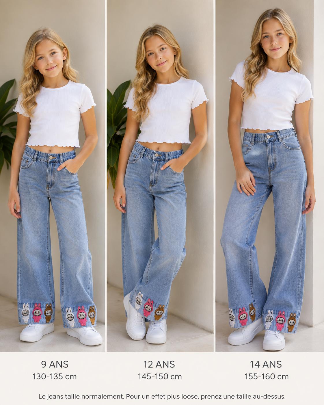 PANTALON EN JEANS FILLES