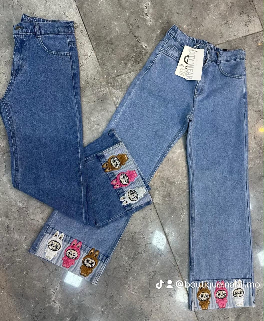 PANTALON EN JEANS FILLES